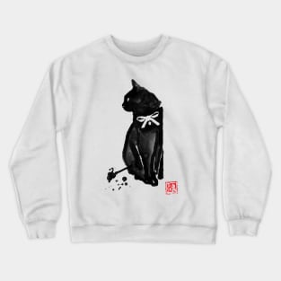 cat with tie Crewneck Sweatshirt